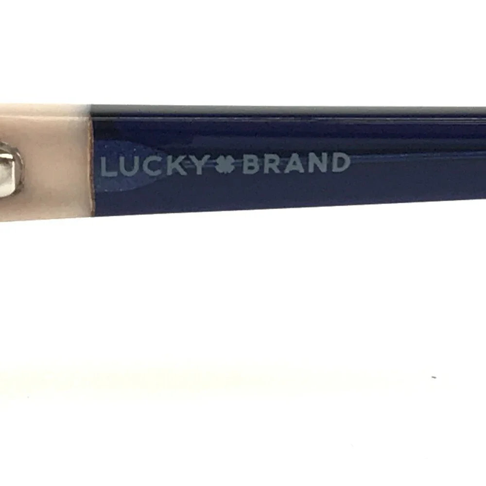 Lucky Brand Eyeglasses Frames D121 BLUE/CREAM Cat Eye Full Rim 51-17-140